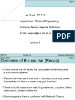 Course Code: EE 611 Department: Electrical Engineering Instructor Name: Jayanta Mukherjee Email: Jayanta@ee - Iitb.ac - in