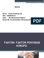 Faktor - Faktor Peyebab Korupsi