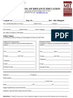 MITSDE Admission Form