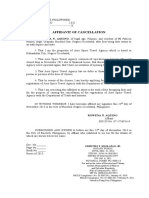 Affidavit of Cancellation: Rowena N. Aquino
