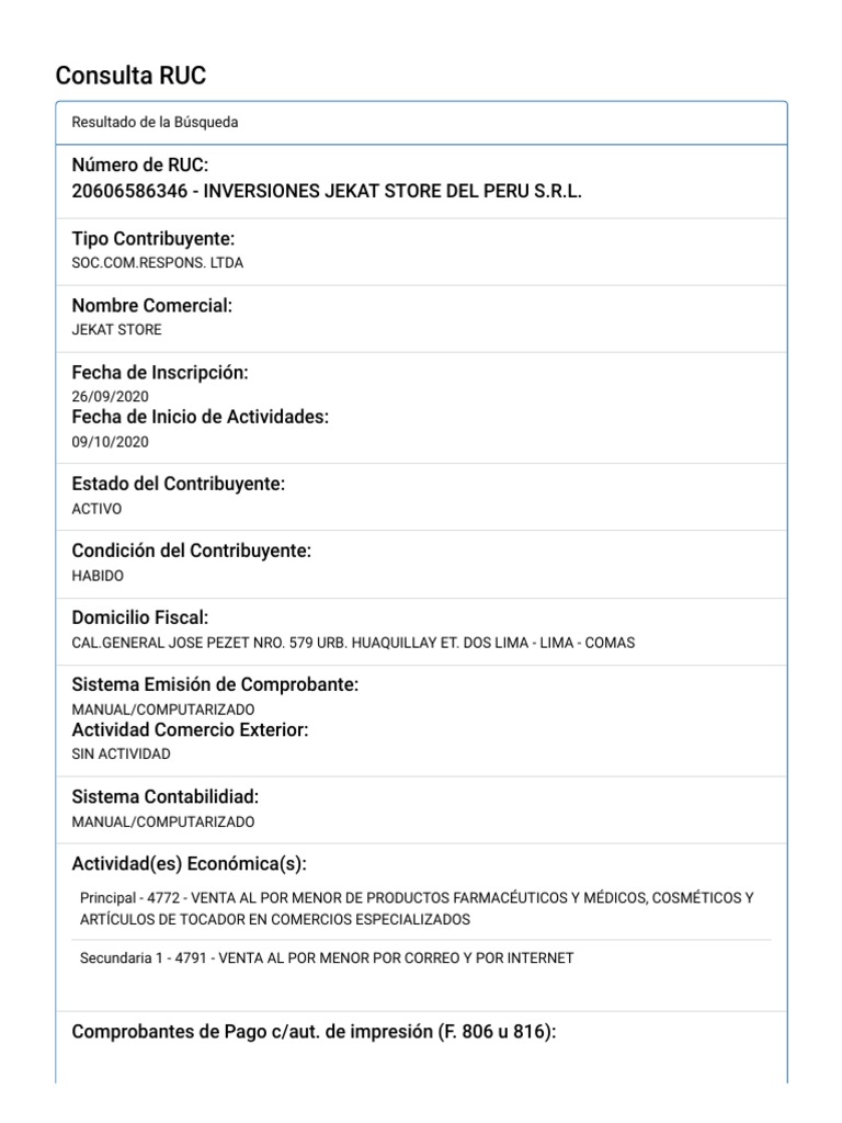 Consulta RUC | PDF
