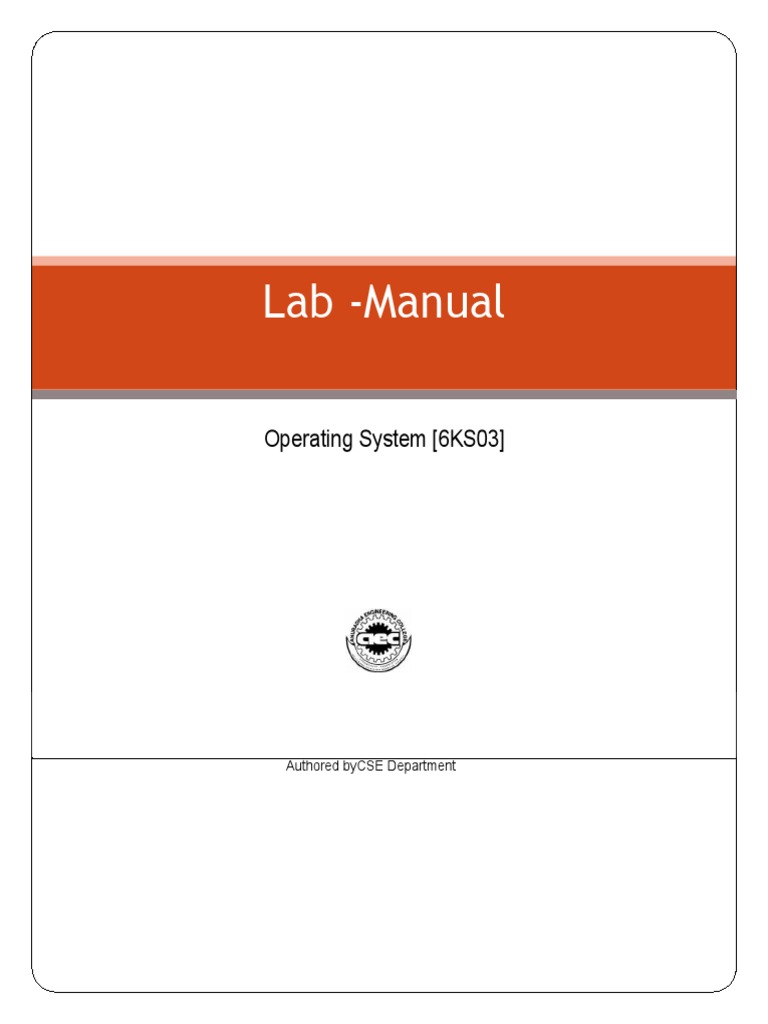 Lab Manual Operating System (6KS03) Download Free PDF Scheduling