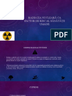 Radiația Nucleară Ca Factor de Risc Al Sănătății Referat