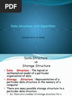 Data Structure and Algorithm: Lecture-10-11-12: Array