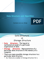 Data Structure and Algorithm: Lecture-10-11-12: Array