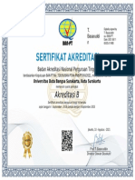 Akreditasi B UDBS Surakarta 2018-2023