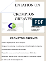 Presentation On Crompton Greaves: Presented by