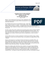 CHAIRMAN ILEANA ROS-LEHTINEN House Committee On Foreign Affairs Opening Statement Hearing: "Peace Corps at 50" May 11, 2011