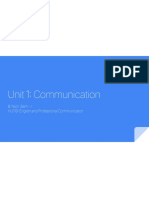 Unit 1: Communication: B.Tech. Sem - I HU110: English and Professional Communication