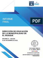 Informe Final 385-2020 Dirección de Educación de La Mun. de El Bosque - Sobre Auditoria A Estados Financieros 2019