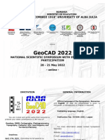 GeoCAD SECOND ANNOUNCEMENT 2022