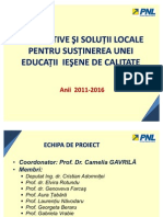 Capitolul Educatie - Programul de Guvernare Locala PNL Iasi