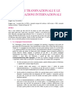 Gli Attori Transnazionali e Le Organizzazioni Internazionali Lez. 11.26.18