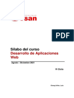 Desarrollo de Aplicaciones Web (Silabo 2021-2)