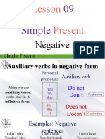 Lesson 10 - Simple Present Negative