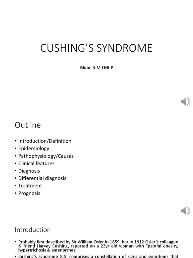 Cushing'S Syndrome Mubi. B.M FMCP PDF Cortisol Adrenocorticotropic Hormone