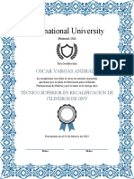 Certificado Técnico Superior GNV Bolivia