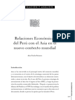 Relaciones Económicas Del Perú Con El Asia en El Nuevo Contexto Mundial. Reinoso, A. F.