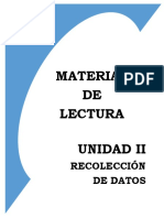 Unidad II - Recolección de Datos PDF