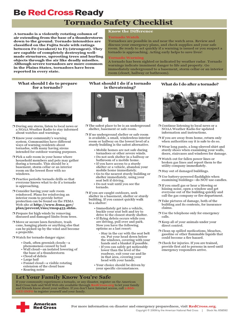 Tornado Safety Checklist | PDF