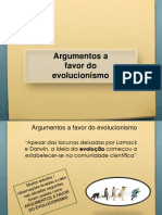 3ºCP Argumentos Do Evolucionismo I