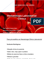 Aula introduação a hematologia Laboratorial