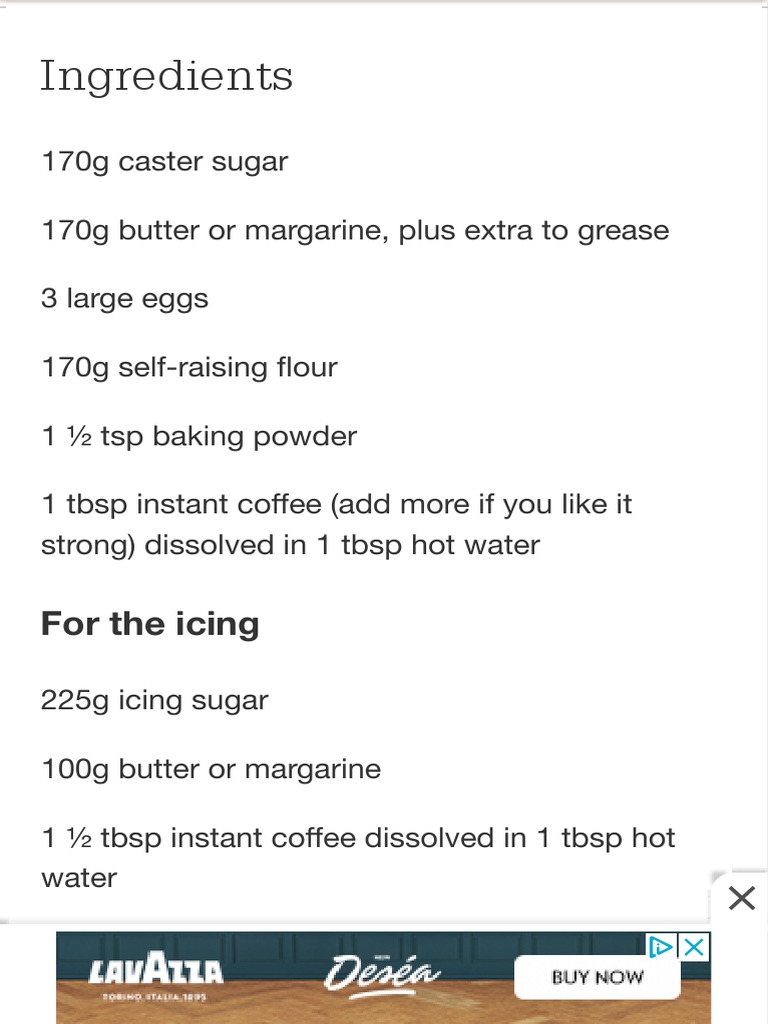 Coffee Cake Recipe BBC Good Food PDF