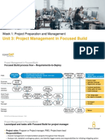 Unit 3: Project Management in Focused Build