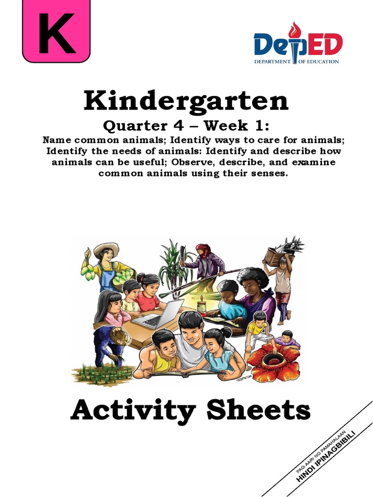 Kindergarten: Quarter 4 - Week 1 | PDF