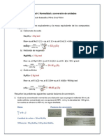 Concentración normal y conversión de unidades