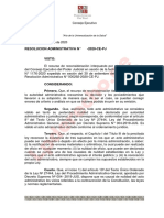 RESOLUCION ADMINISTRATIVA 000325 2020 CE - LP