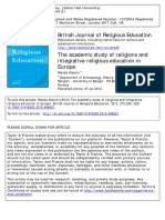 The Academic Study of Religions and Integrative Religious Education in Europe