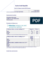 Syrian Arab Republic: Age Group 13-15 Years, 2007, National, Global Youth Tobacco Survey