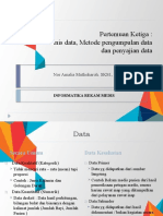 Pertemuan Ketiga - Data, Jenis, Pengumpulan Dan Penyajian Data