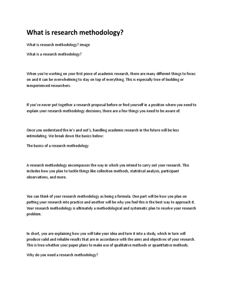 What Is Research Methodology PDF Survey Methodology Interview
