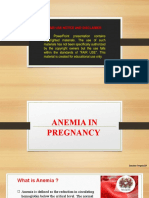 Anemia in Pregnancy