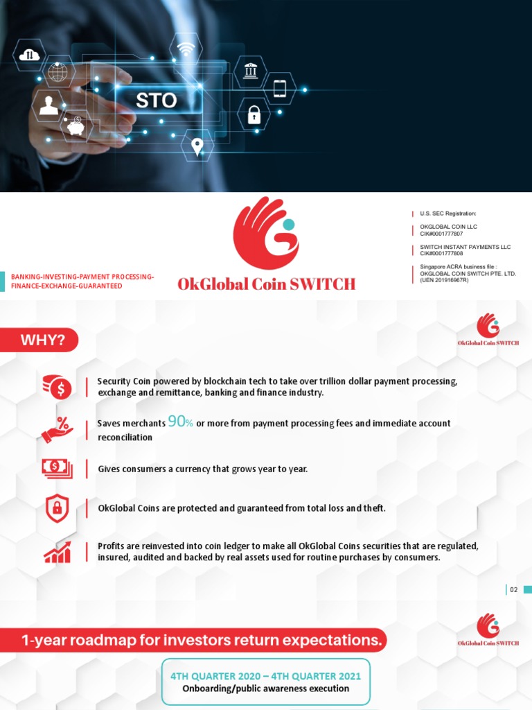 Pitchdeck Okglobal CoinSwitch Download Free PDF Cryptocurrency Payments