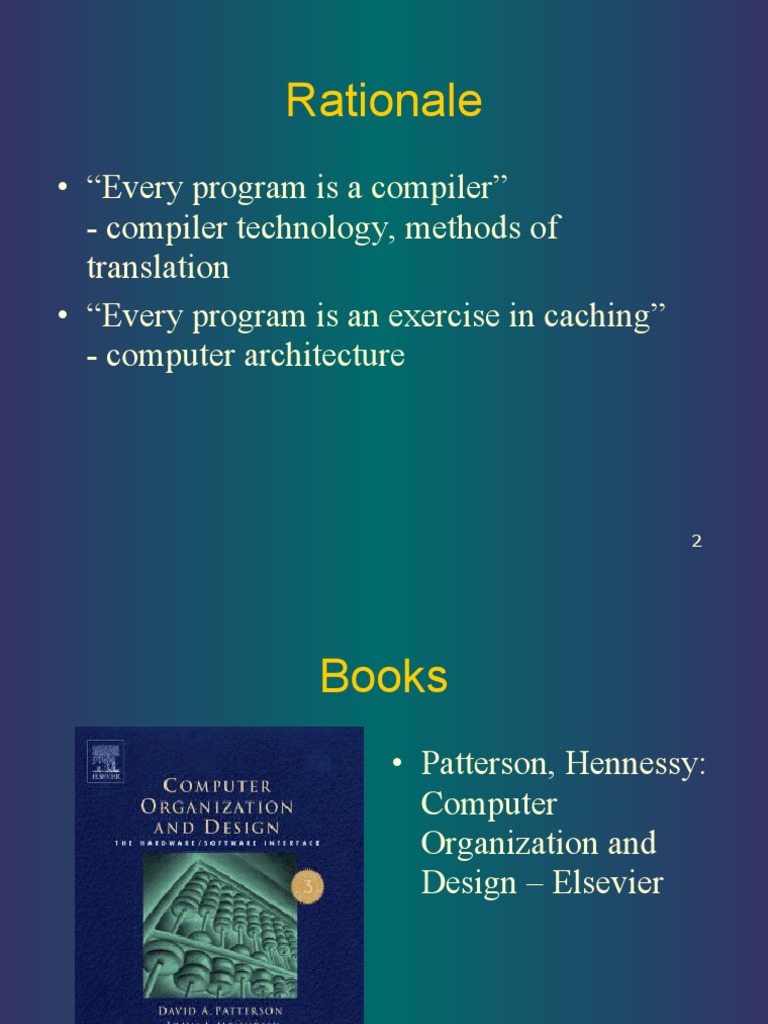 Computer Architecture Course Intro | PDF | Software Development ...