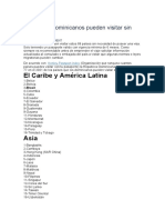 68 Países Dominicanos Pueden Visitar Sin Visa 2021