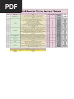 Physics Lecture Planner by Physics Wallah For Boards Booster