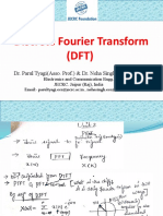 Discrete Fourier Transform (DFT) : Dr. Parul Tyagi (Asso. Prof.) & Dr. Neha Singh (Asst. Prof.)