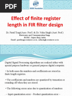 Effect of Finite Register Length in FIR Filter Design: Dr. Parul Tyagi (Asso. Prof.) & Dr. Neha Singh (Asst. Prof.)