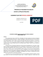 Ped 108: Process of Teaching Pe & Health: Bachelor of Physical Education