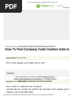 How To Find Company Code Creation Date in SAP