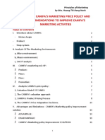 Analysis of Canifa'S Marketing Price Policy and Recommendations To Improve Canifa'S Marketing Activities