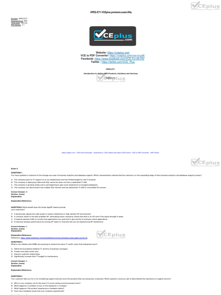 HPE0-V27 Fragen&Antworten