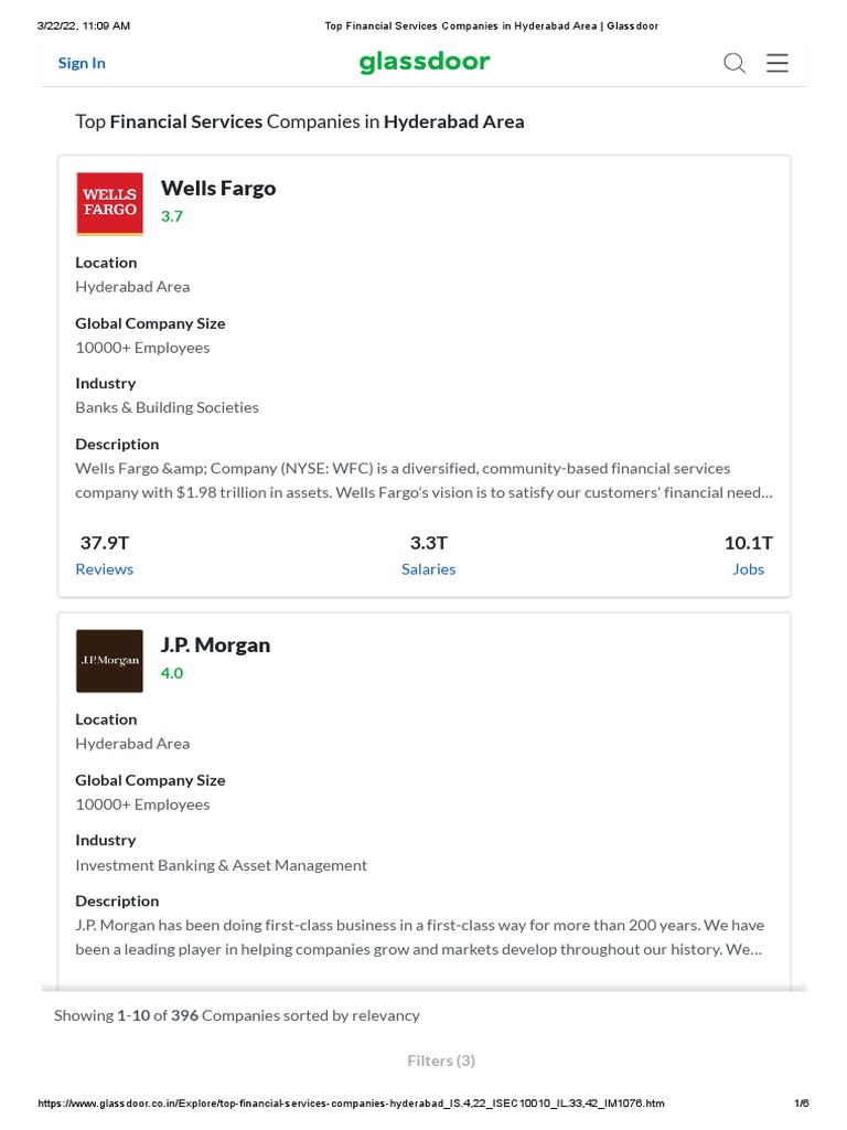 Top Financial Services Companies in Hyderabad | PDF | Banks | Wells Fargo