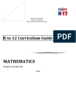 K To 12 Curriculum Guide MATHEMATICS