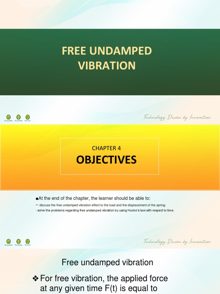 Free Undamped Vibration Analysis Guide | PDF | Damping | Motion (Physics)