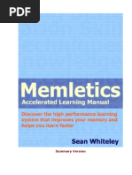 Download Memletics Accelerated Learning Manual - Sean Whiteley by Maria McConkey SN56597865 doc pdf